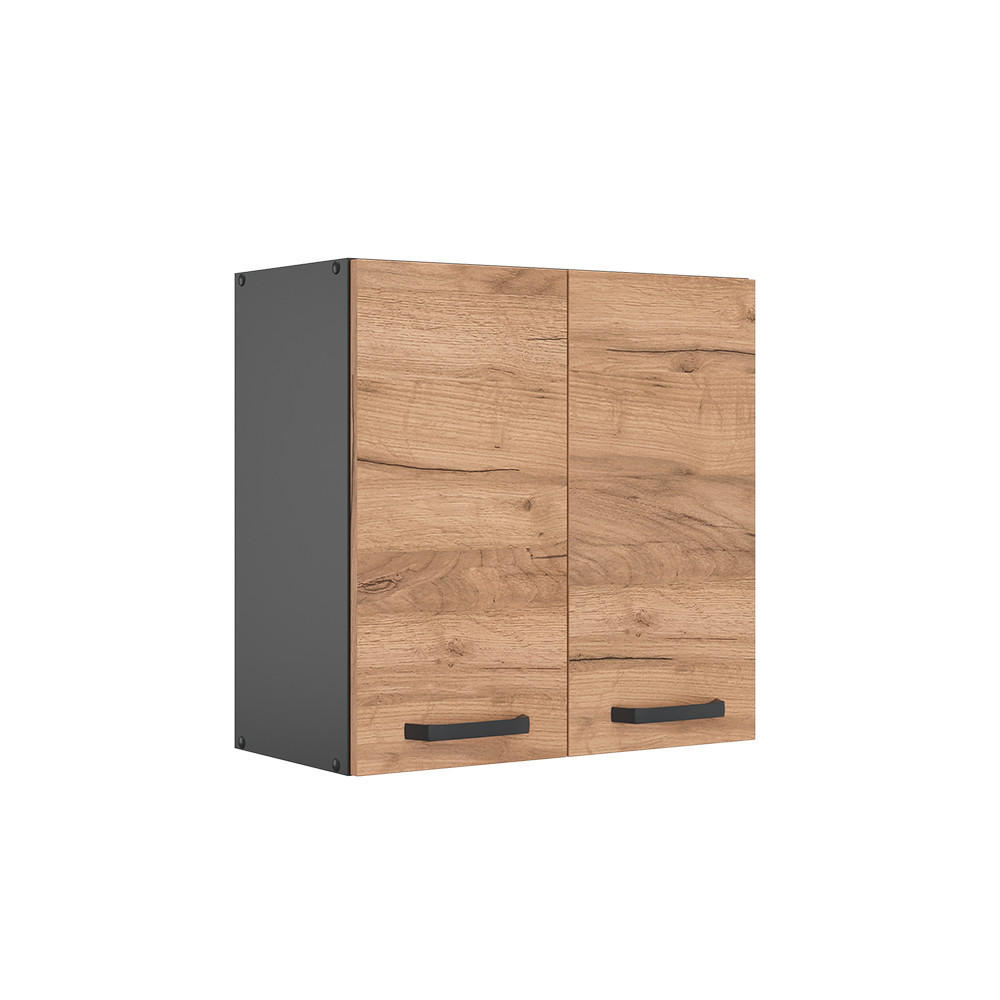 HÄNGESCHRANK R-Line Goldkraft Eiche 60 cm - Anthrazit/Eiche Wotan, Holzwerkstoff (60/60/31cm) - Vicco
