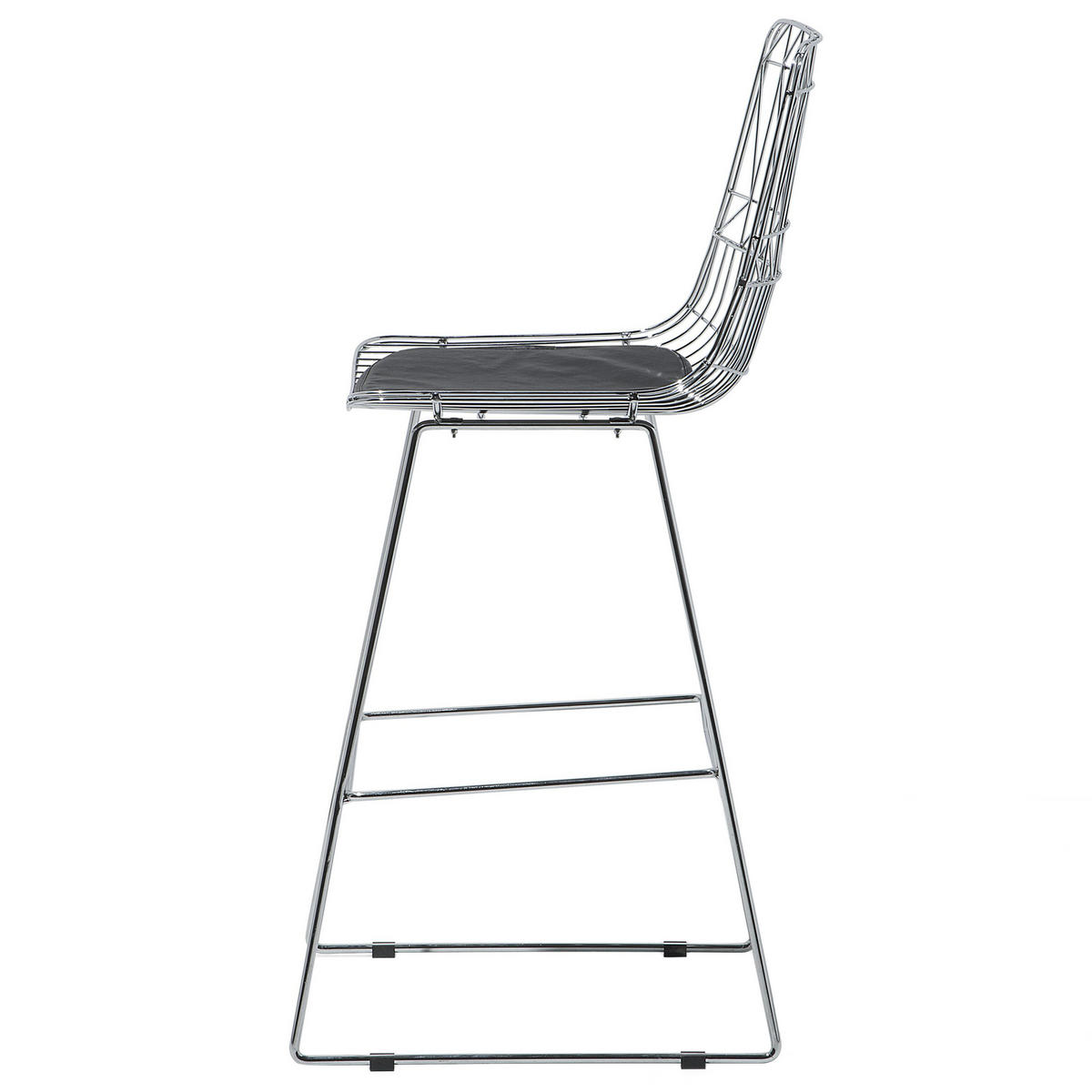 BARSTUHL 2er-Set Metall Silber Preston - Silberfarben, Textil/Metall (49/113/54cm) - Beliani