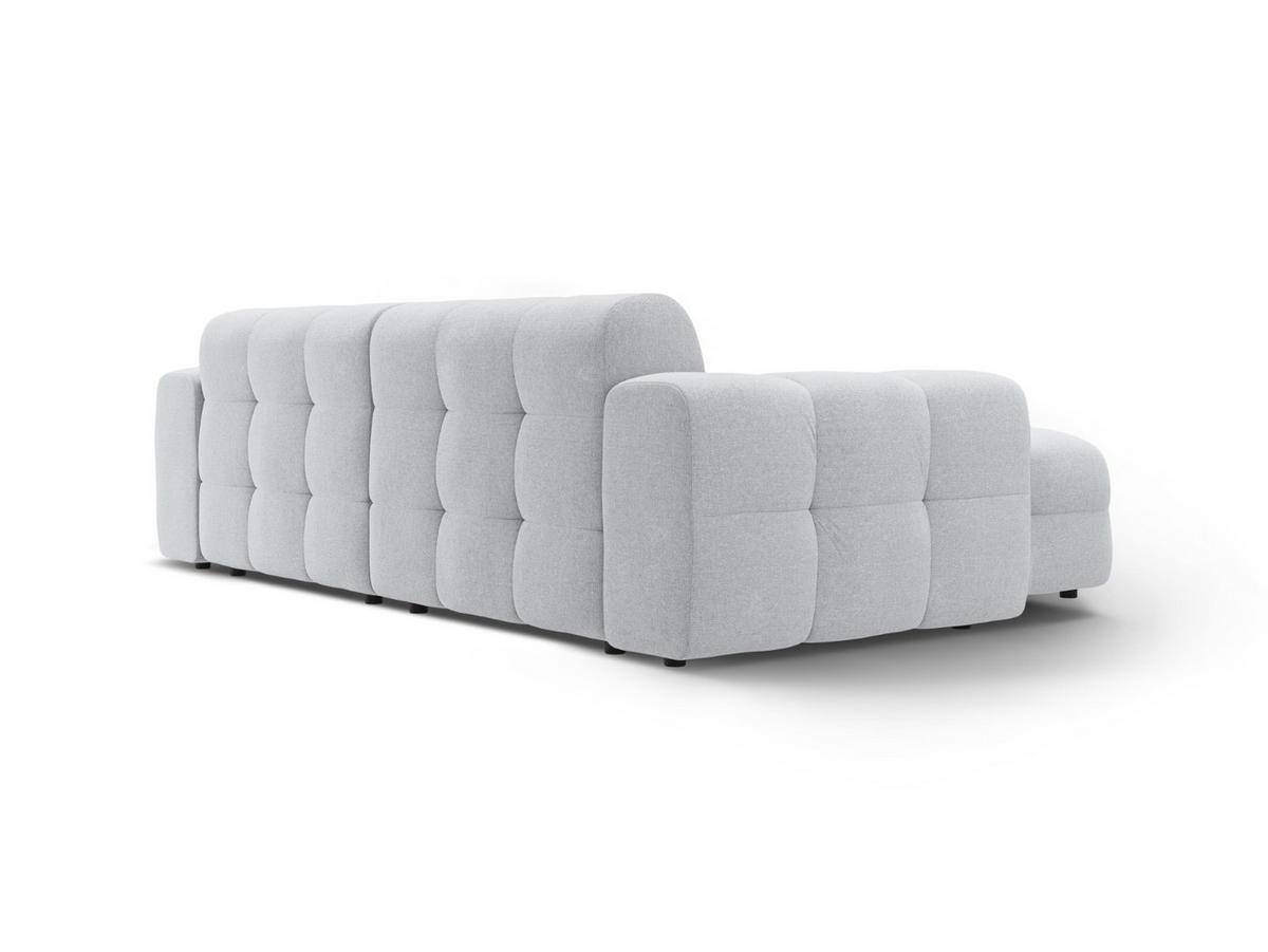ECKSOFA links Kendal aus strukturiertem Stoff hellgrau 4 Sitzplätze - Hellgrau, Textil (173/256cm) - Micadoni