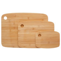 SCHNEIDEBRETT 3er-Set, Bambus, Braun, 37/29/19 cm - Braun, Holz (28/37cm) - 5five Simply Smart