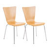BESUCHERSTUHL Almere - 2er Set natura - Naturfarben, Holz (43/84/50cm) - TPFLiving