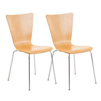 BESUCHERSTUHL Almere - 2er Set natura - Naturfarben, Holz (43/84/50cm) - TPFLiving