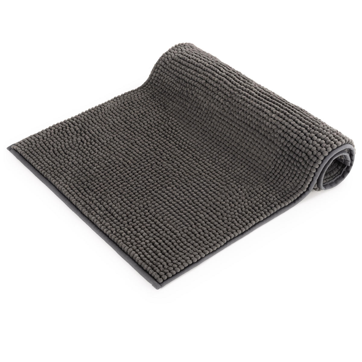 BADEMATTE Chenille 50/80cm, Dunkelgrau - Dunkelgrau, Textil (50/80cm) - Blumtal