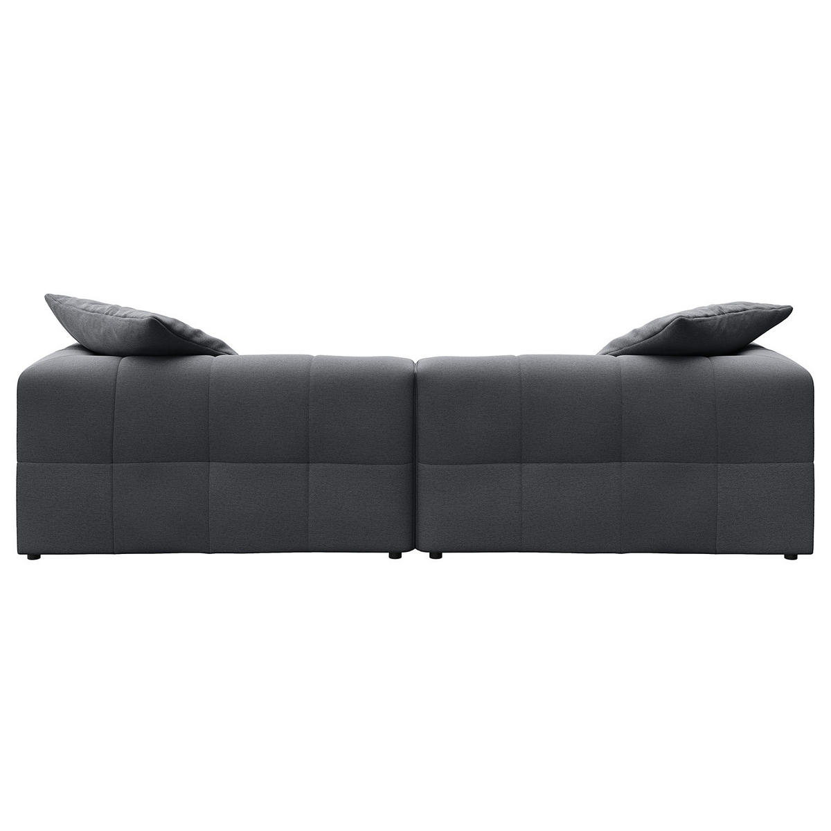 BIGSOFA - Schwarz/Grau, Holz/Kunststoff (270/72/93cm) - home24