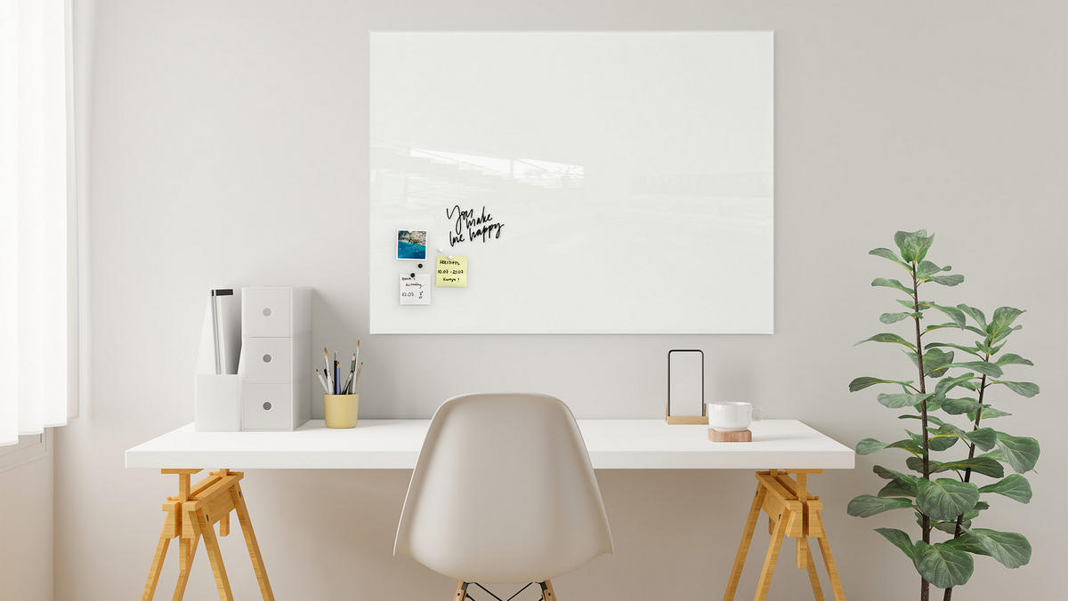 GLASBOARD Weiß 120x90cm - Weiß, Glas (120/90/0.7cm) - ALLboards