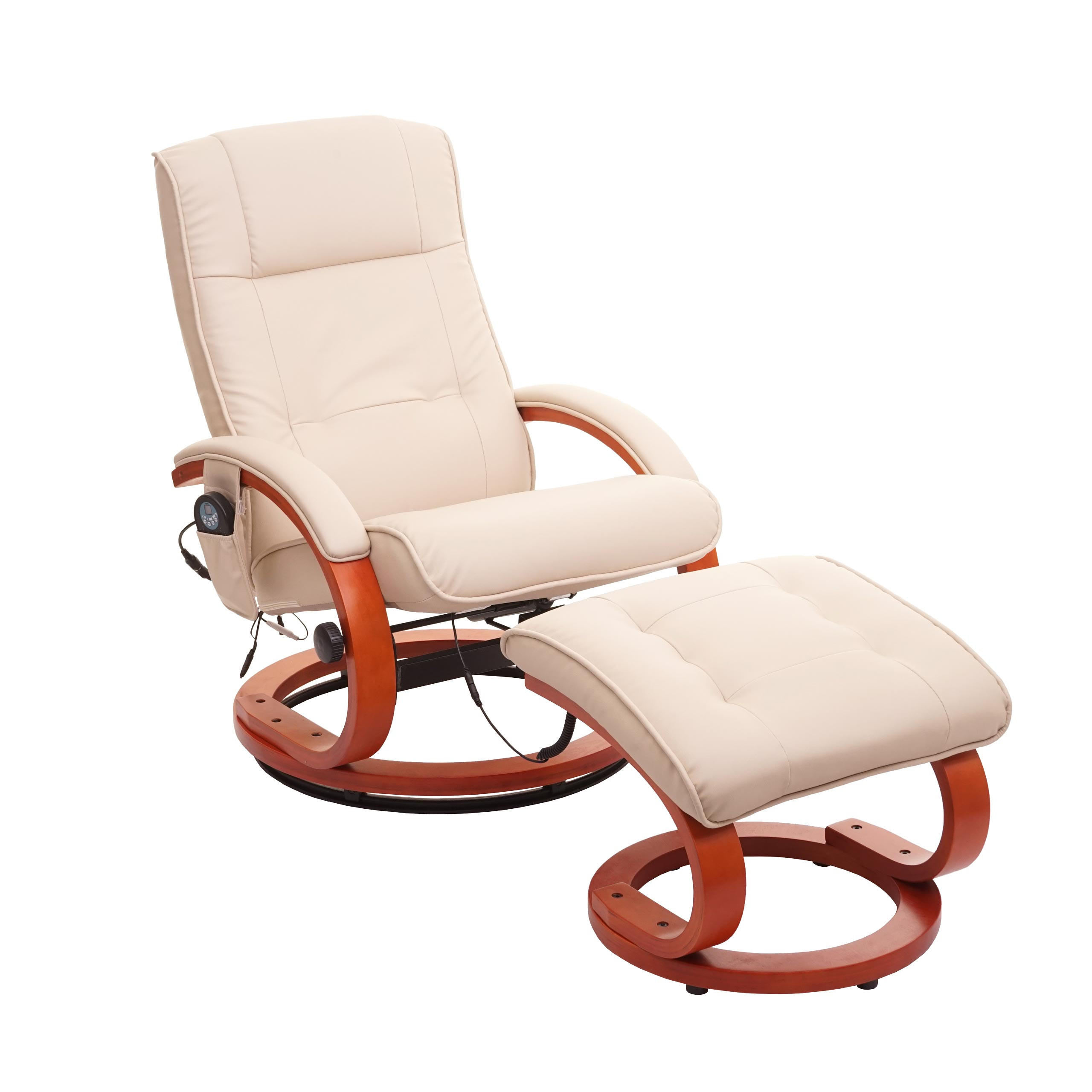 Berlinlodge Massagesessel Creme 66x98x89 cm