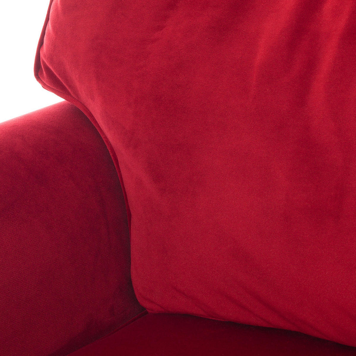 3-SITZER SOFA - Samt - Rot, Textil (202/93/100cm) - home24