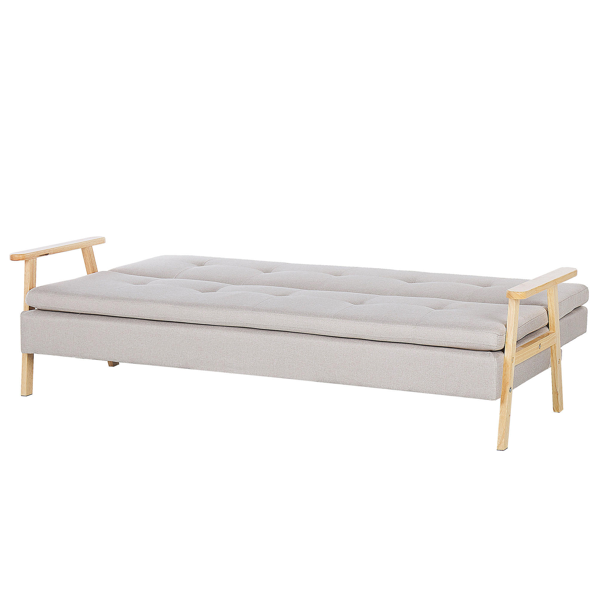 Beliani Schlafsofa Beige 204x84x67 cm