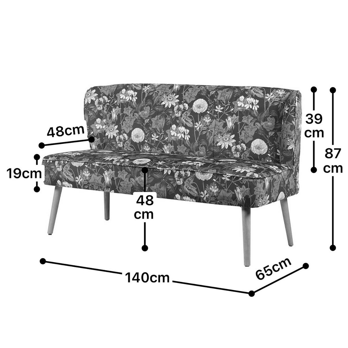 SITZBANK SOPHIA - Multicolor, Metall (140/87/65cm) - DUBI Möbel