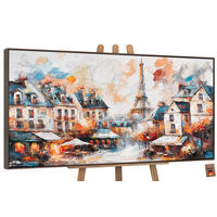 GEMÄLDE Die Gemütlichkeit von Paris Schattenfugenrahmen Grau 100x50 cm - Grau, Holz (100/50cm) - YS-art gallery