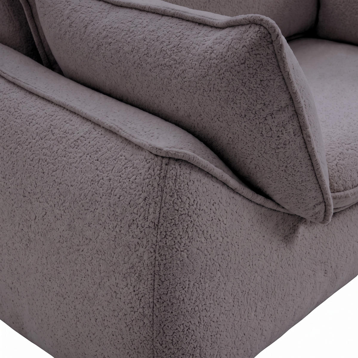 SESSEL MELANI Velours Anthrazit - Chromfarben/Anthrazit, Holz/Textil (140/90/85cm) - Muffo