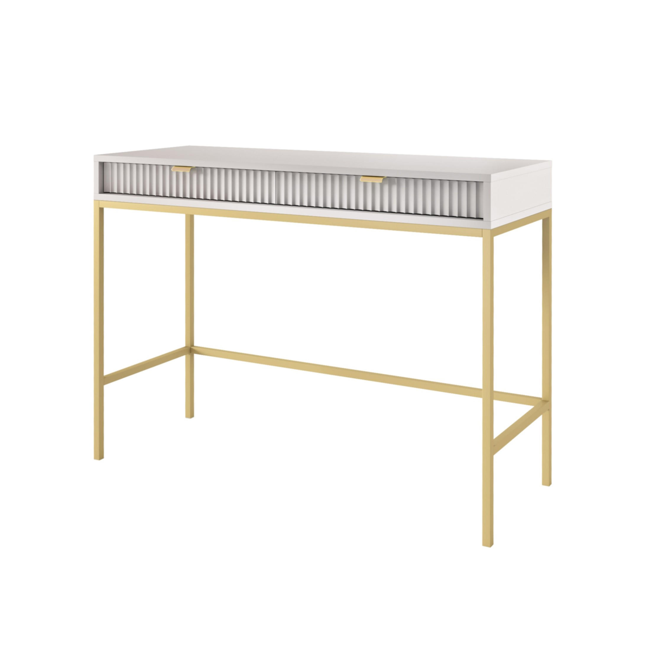 Bettso Schminktisch Grau, Gold 104x78x50 cm