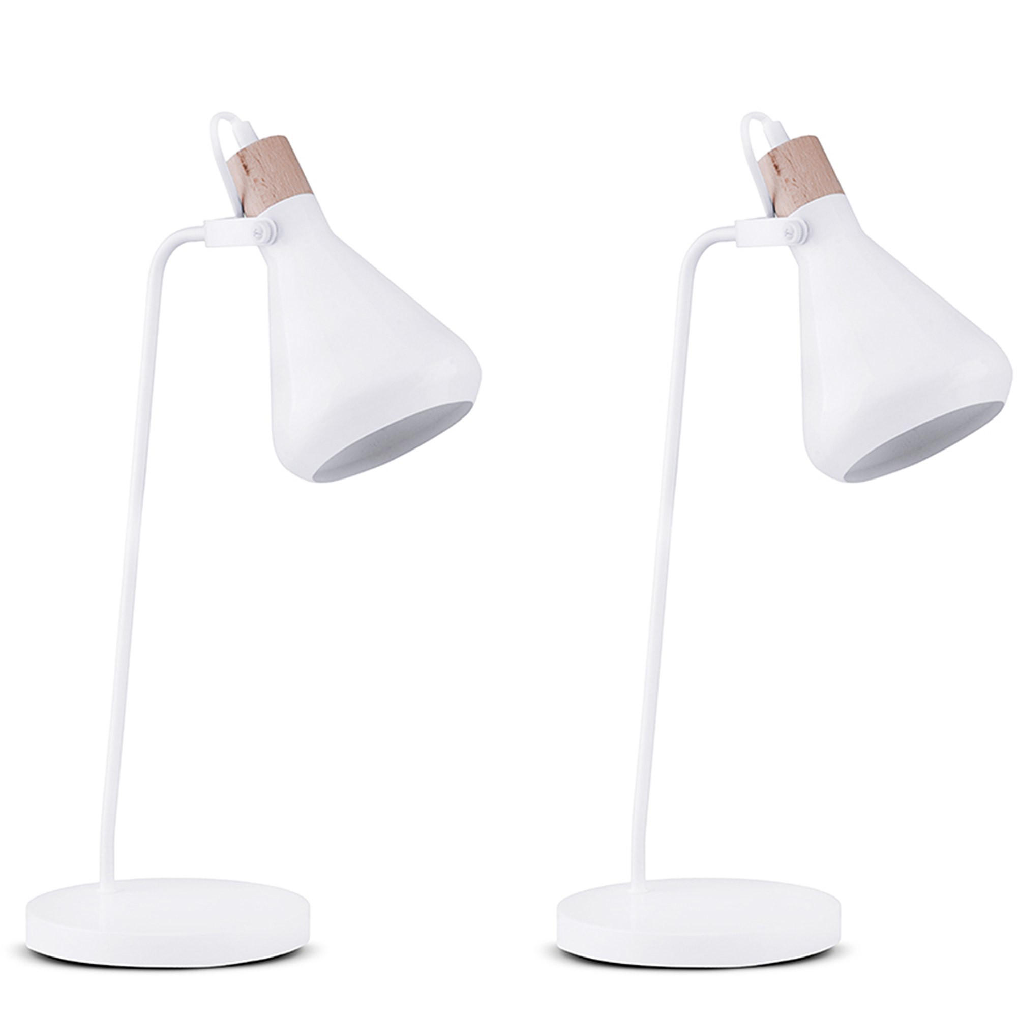 Konsimo® Tischlampe Weiß 18x53x18 cm