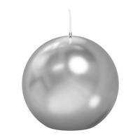 KUGELKERZEN Silber Ø 70 mm, 12 Stück - Silberfarben, Paraffin (7/7/7cm) - Wiedemann Kerzen