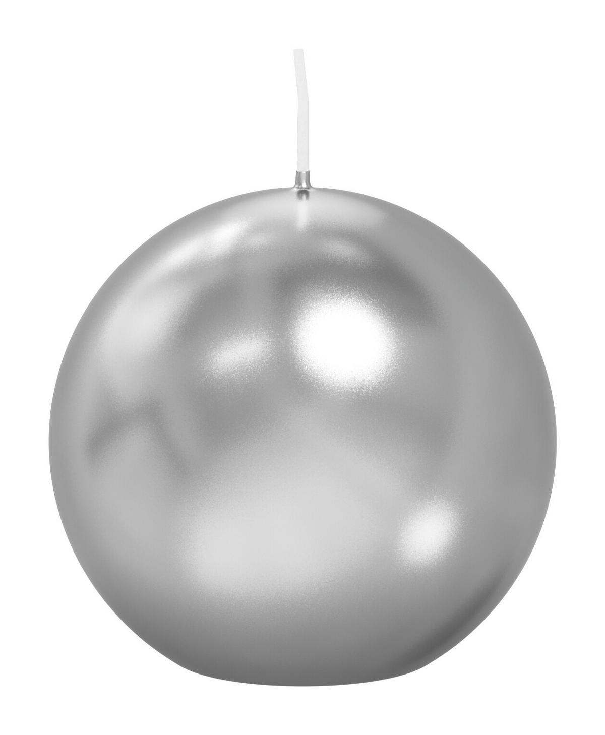 KUGELKERZEN Silber Ø 70 mm, 12 Stück - Silberfarben, Paraffin (7/7/7cm) - Wiedemann Kerzen