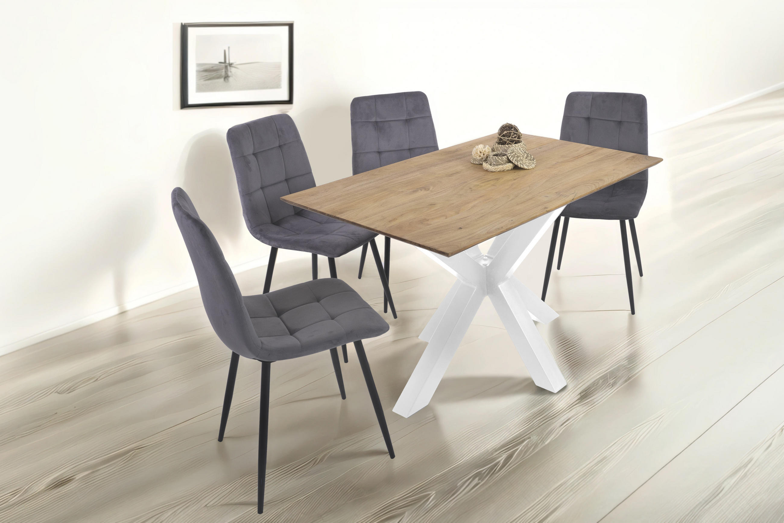 ESSTISCH DEAN - Alteiche/Eichefarben, Holz (160/77cm) - SAM