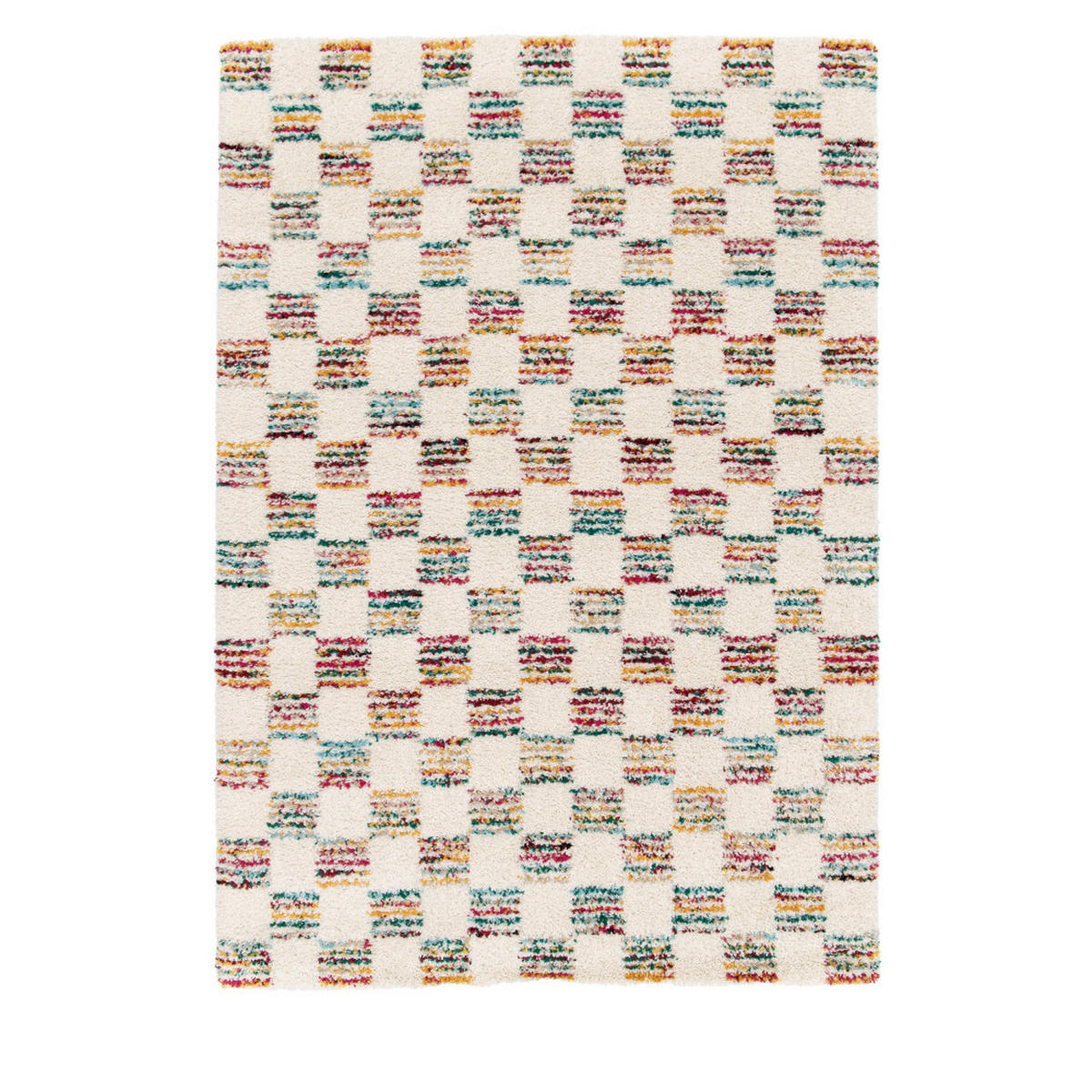 SCHACHBRETTMUSTER-TEPPICH - Spoti - 120 cm x 170 cm - Multicolor, Kunststoff (120/170cm) - Drawer