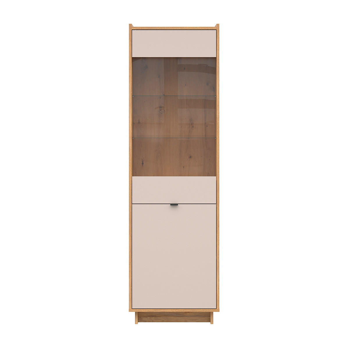 GESCHIRRSCHRANK Donna Kaschmir - Beige, Holzwerkstoff (60.5/209/42cm) - Petits-meubles
