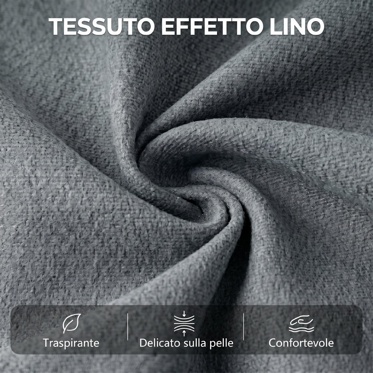 RELAXSESSEL,ELEKTRISCH 135° Leinenoptik Fußstütze,grau - Grau, Textil (91/103/93cm) - Vallsero