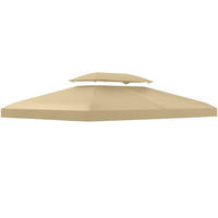 ERSATZDACH für Pavillon 3 x 4 m wasserabweisend Pavillondach mit Doppeldach - Creme, Textil (300/20/400cm) - Outsunny