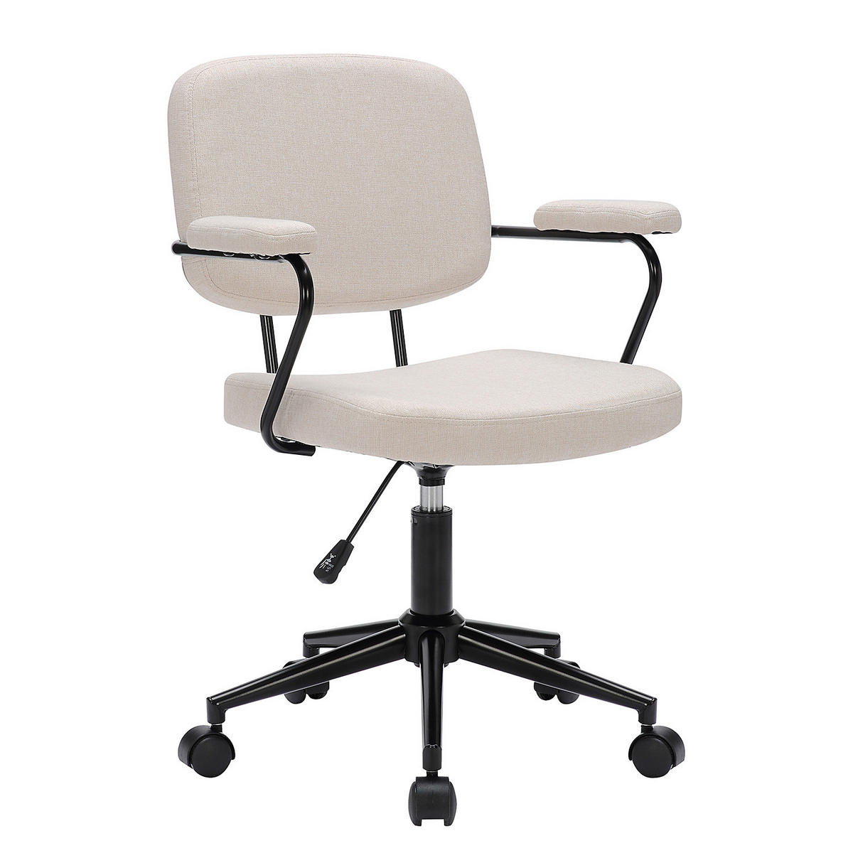 BÜRODREHSTUHL - Beige, Textil/Metall (61/84/59cm) - home24