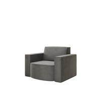 SESSEL Palma Opera Velvet - Anthrazit, Holzwerkstoff/Textil (98/74/89cm) - Fun Möbel