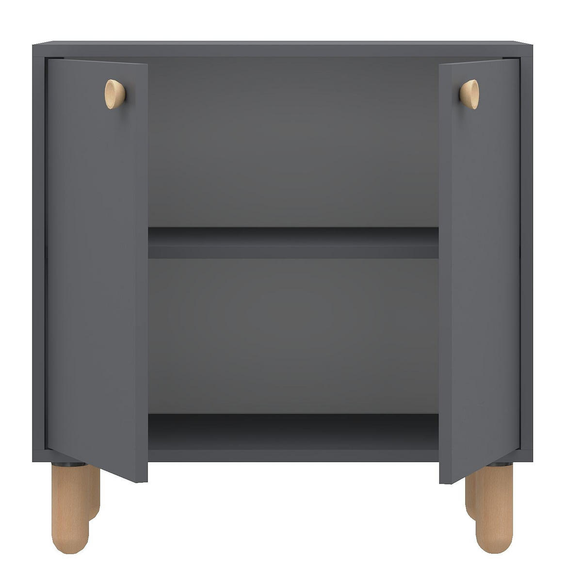 BUFFETSCHRANK lina grau anthrazit - Grau, Holz (36/73/72cm) - Habitat Garten