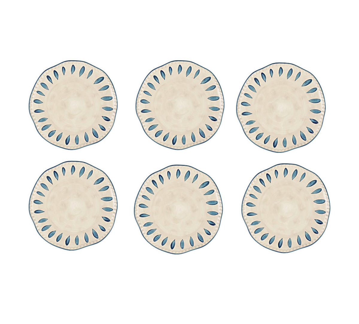 SPEISETELLER Domitilla Nachtblau - Multicolor, Keramik (27.3cm) - Rose & Tulipani