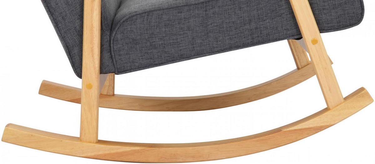 SCHAUKELSTUHL Stoff hellgrau - Hellgrau, Holz/Textil (67/82/92cm) - CLP