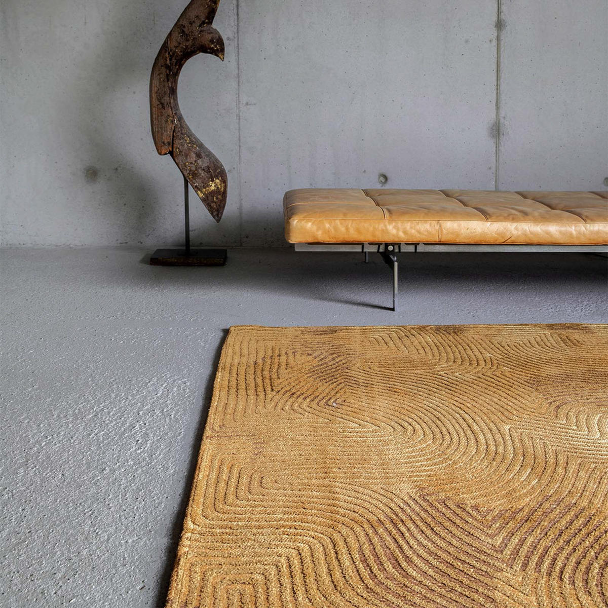 TEPPICH Jelly Gold Meditation 200/280 cm - Gelb, Textil (200/280cm) - Louis De Poortere