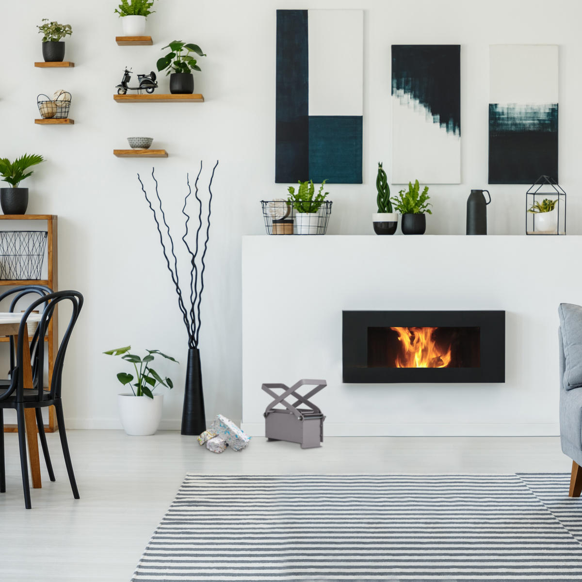 PAPIERBRIKETTPRESSE - Grau, Metall (30/24/12.5cm) - Relaxdays