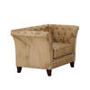 CHESTERFIELD-SESSEL Fusion Beige Samt - Beige/Braun, Holz/Textil (116/75/82cm) - S-Style Möbel