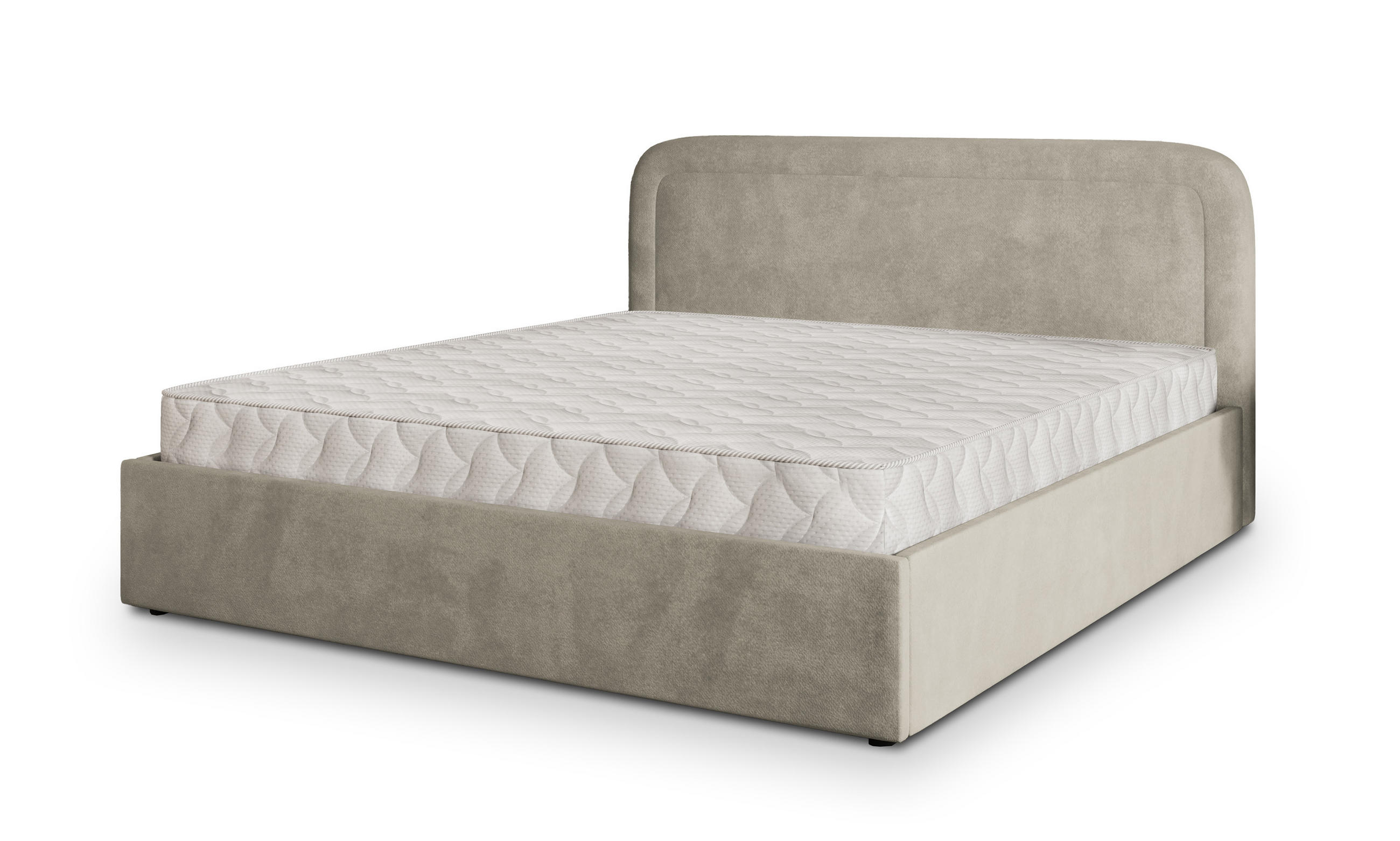 POLSTERBETT BENIRA K 140x200 cm mit Bettkästen - Beige - Beige, Holz (140/200cm) - MASSENO