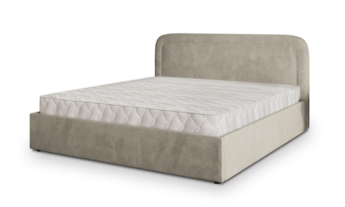 POLSTERBETT BENIRA K 180x200 cm mit Bettkästen - Beige - Beige, Holz (180/200cm) - MASSENO