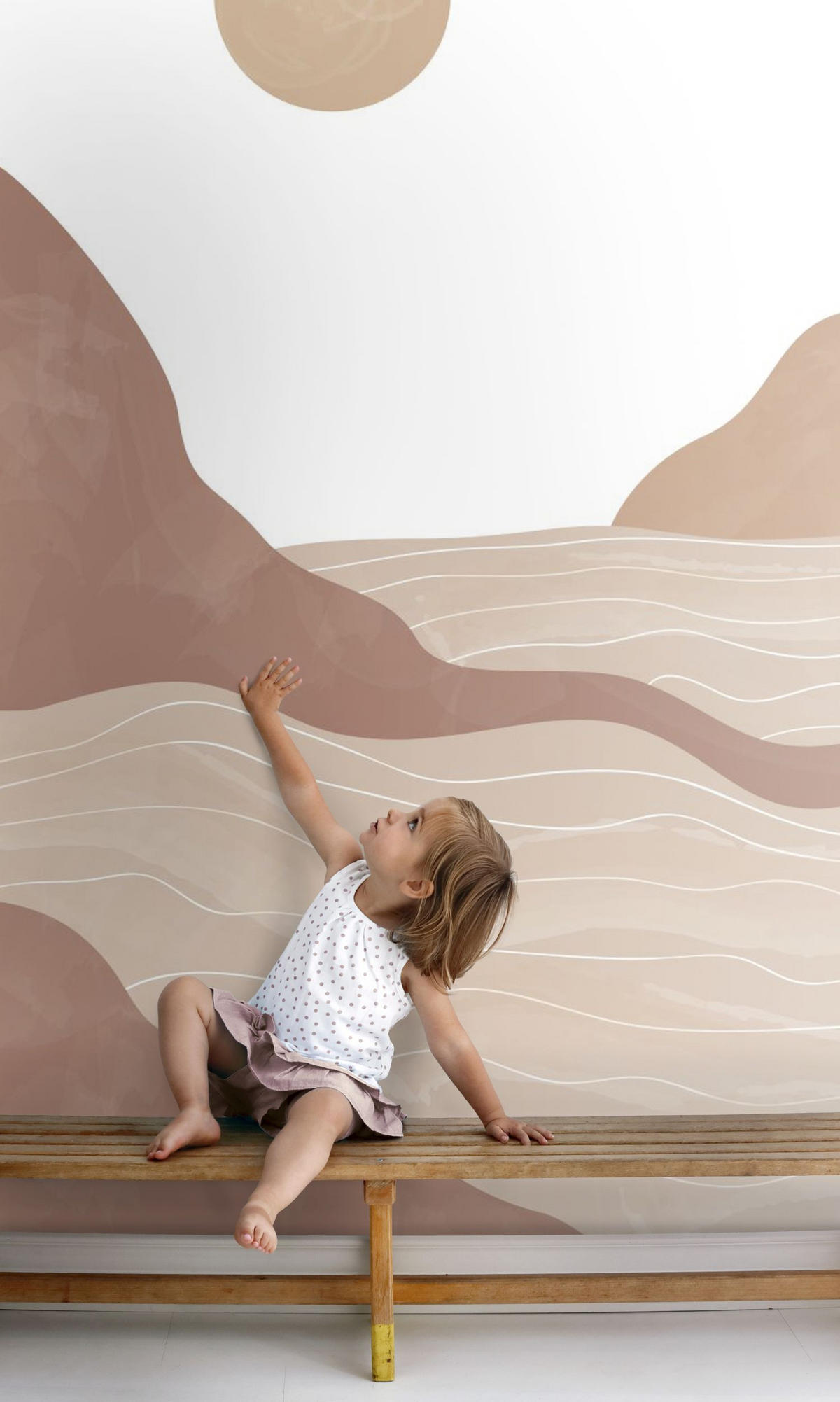 FOTOTAPETE Berglandschaft 250 x 279 cm - Terracotta, Papier (250/279cm) - ESTAhome