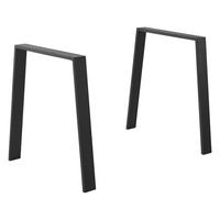 SADA STOLOVÝCH NOH 2 ks Kraftisried - černá, kov (70/72/6cm) - [en.casa]