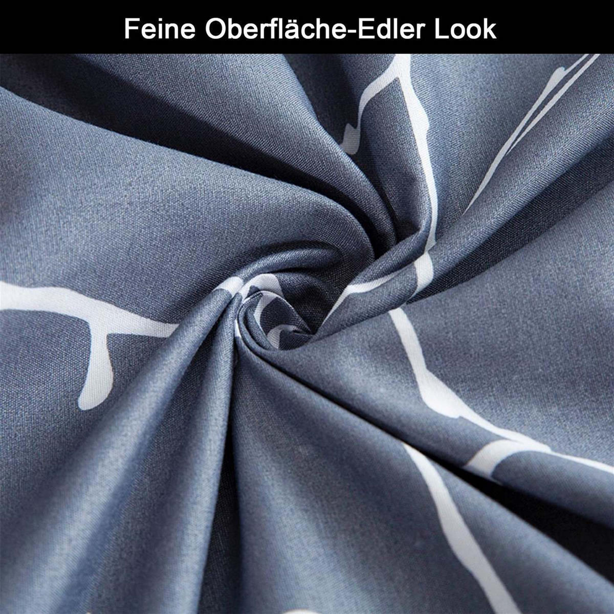BETTWÄSCHE (Blau-Weiß) - Blau, Kunststoff (135/200cm) - Intirilife