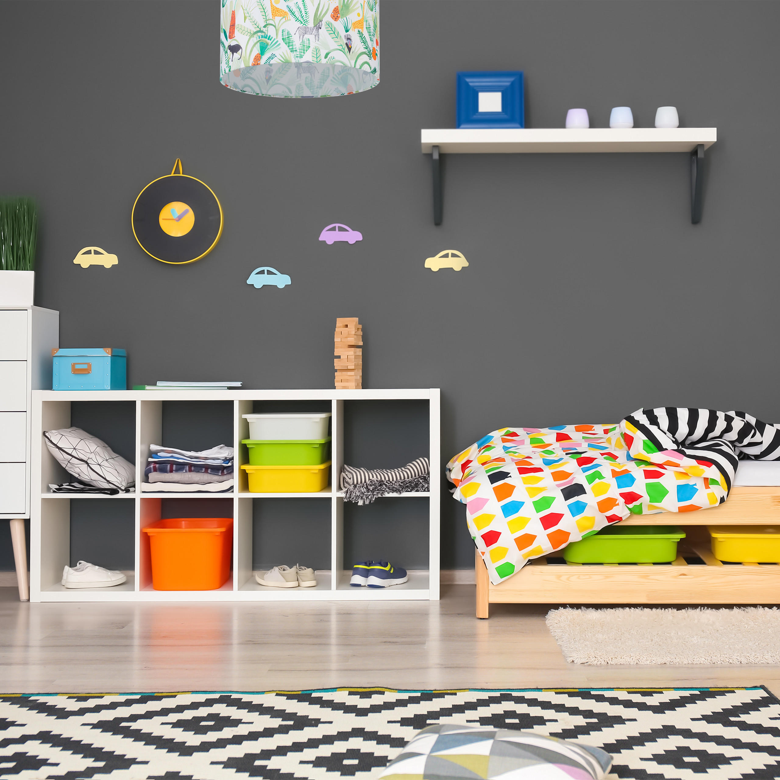 HÄNGELAMPE - Multicolor, Kunststoff (35/35/140cm) - Relaxdays