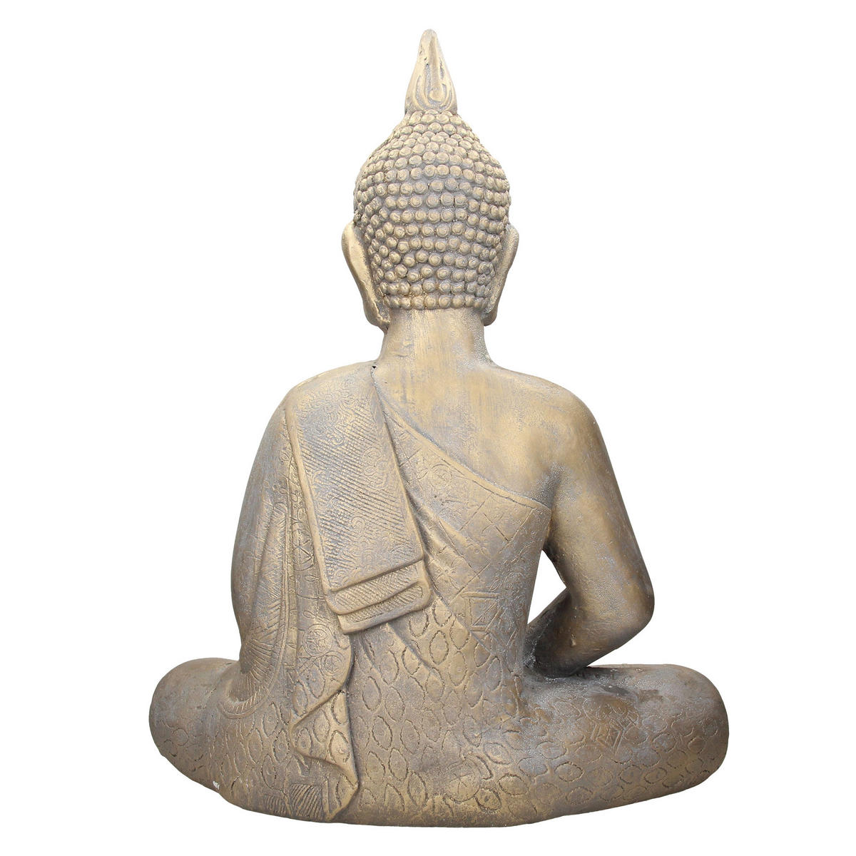 BUDDHA KOPF STATUE 63 cm - Bronzefarben, Kunststoff (29/63/52cm) - ECD-Germany