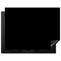 HERDABDECKPLATTE Schwarz - Einfarbig 77x59 cm - Schwarz, Kunststoff (77/0.2/59cm) - MuchoWow