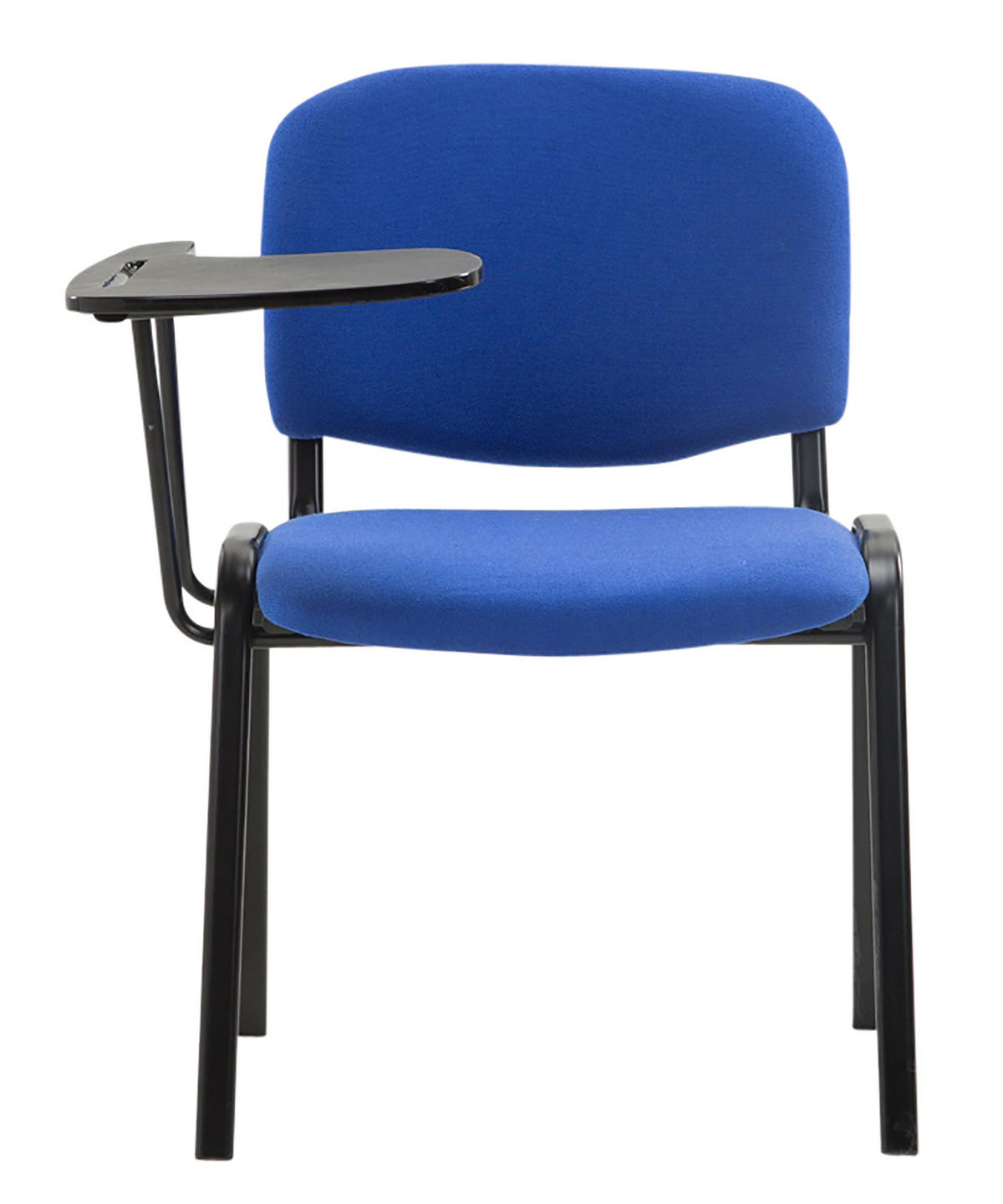 BESUCHERSTUHL 4er Set Stoff blau - Blau/Schwarz, Textil/Metall (53/81/71cm) - CLP