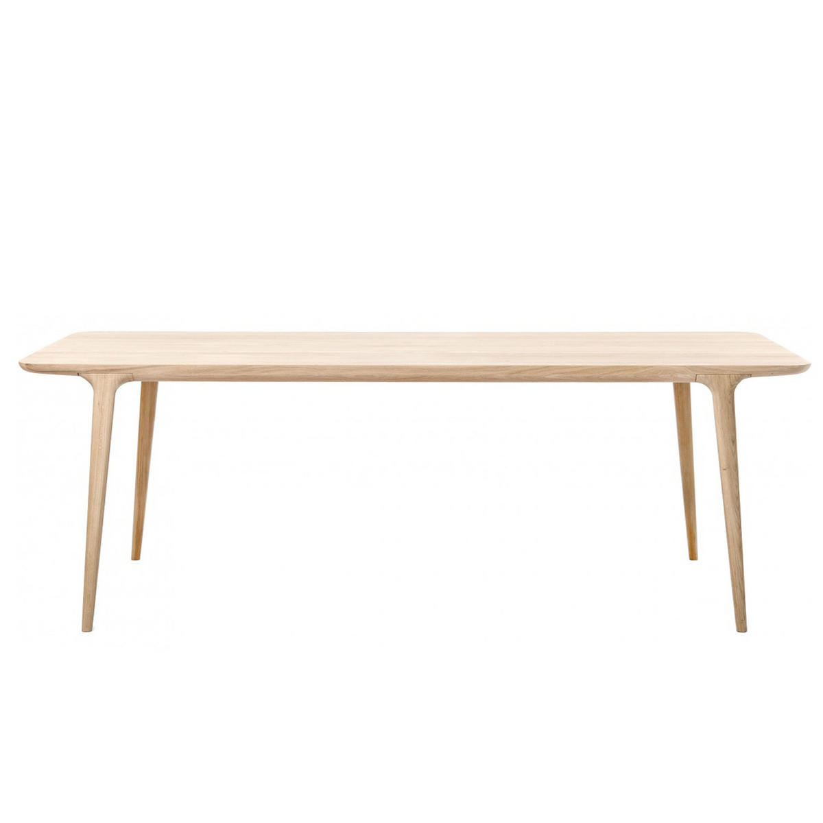 ESSTISCH - Eiche massiv - Eichefarben, Holz (90/180/75cm) - home24