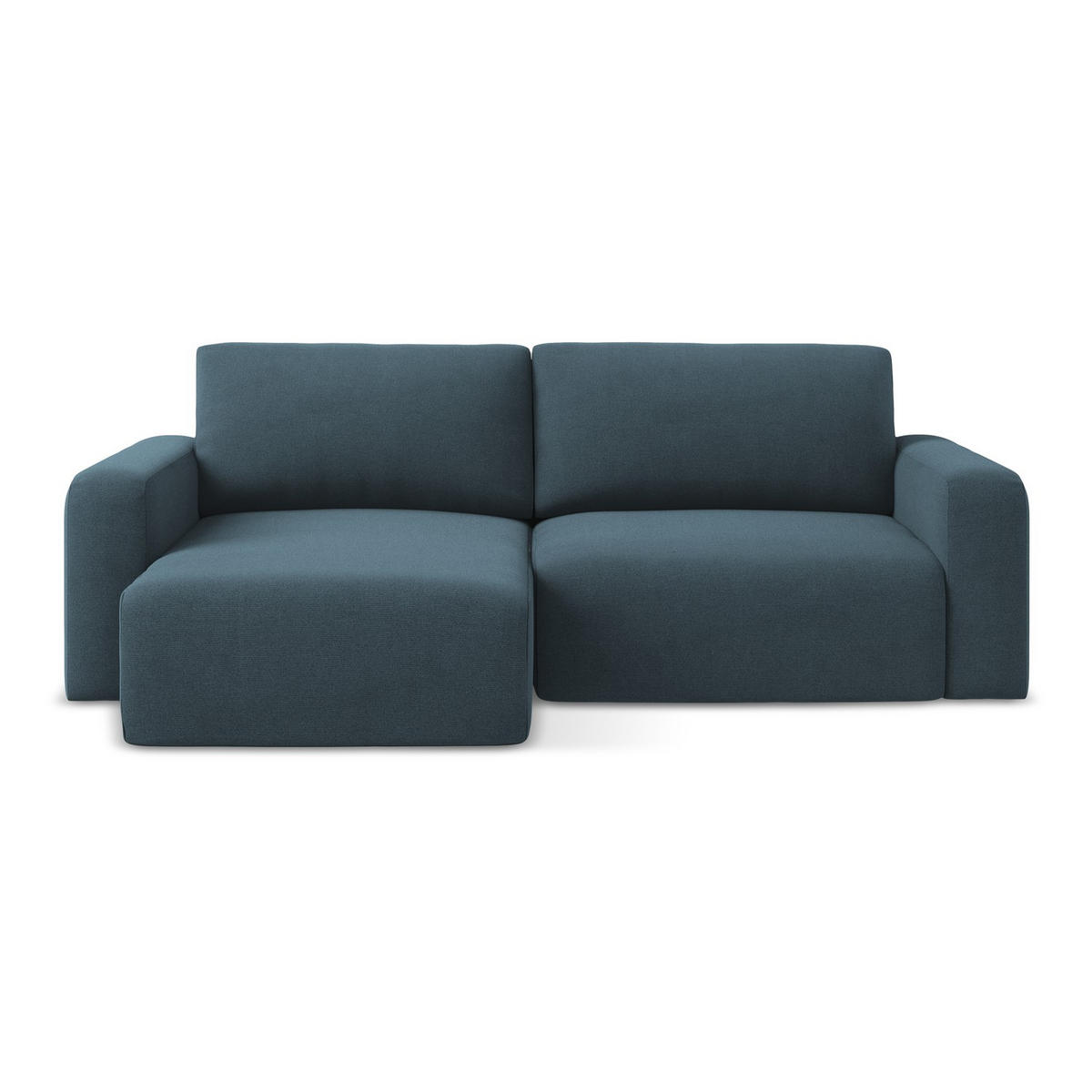 ECKSOFA mit Schlaffunktion links Strukturstoff Stoff Blau - Blau/Pink, Kunststoff/Textil (149/244cm) - LaMiaSofa