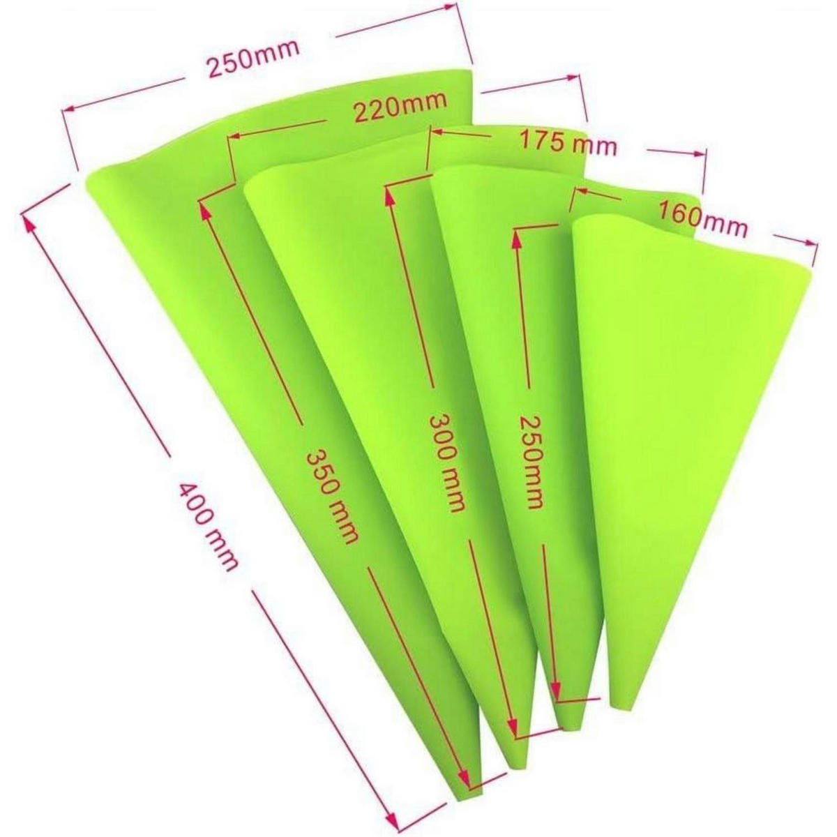 SPRITZBEUTEL 4er Set 30.5 cm, 40.6 cm - Weiß, Kunststoff (40.6/40/40.6cm)