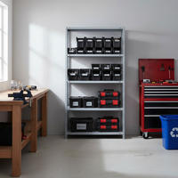 SCHRAUBREGAL PANDA TALL | HxBxT 200x100x50cm | 5 Fachböden | Fachlast 100kg | Verzinkt - Silberfarben, Metall (100/200/50cm) - PROREGAL