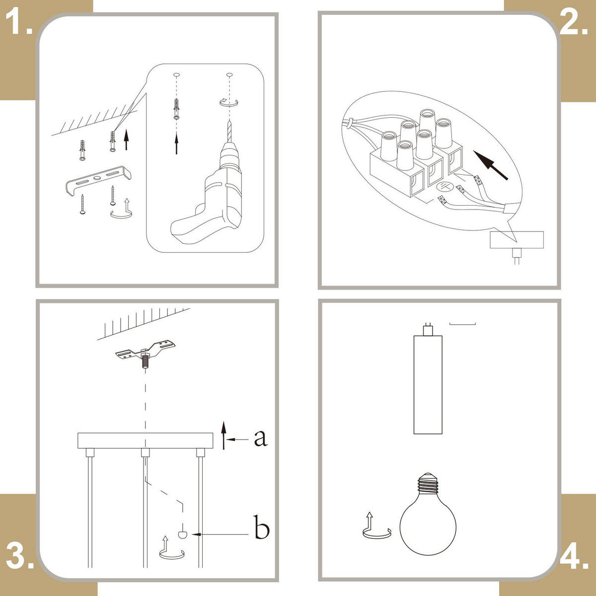 KRONLEUCHTER Helligard 22.0/139.69/22.0 cm - Schwarz, Metall (22/22/139.69cm) - ZMH