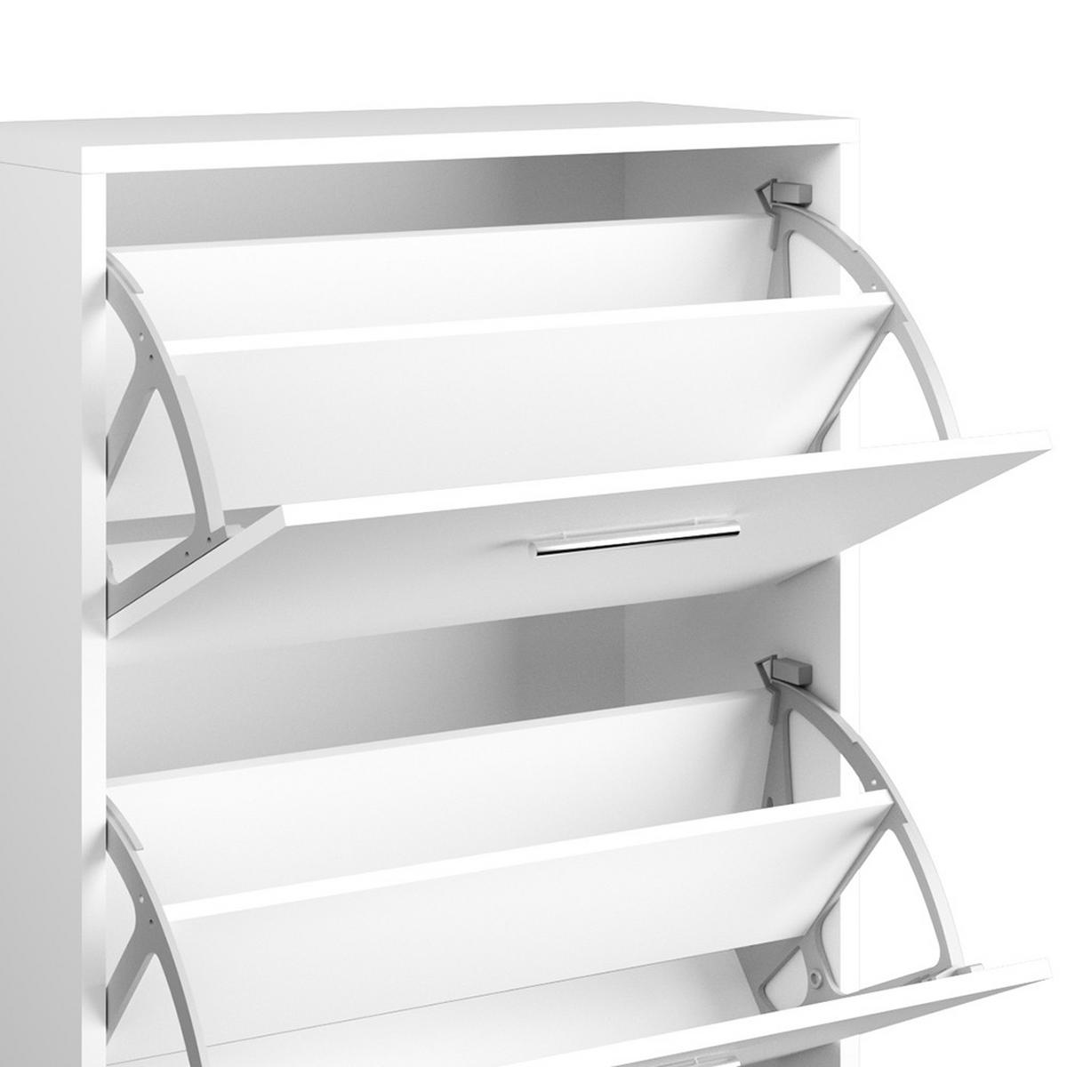SCHUHKIPPER Gizmo Weiß 59 x 105 cm - Weiß, Holzwerkstoff (59/105/22cm) - Vicco