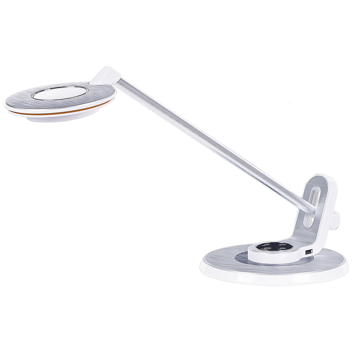 SCHREIBTISCHLAMPE Corvus 19/19/45 cm - Silberfarben, Metall (19/19/45cm) - Beliani