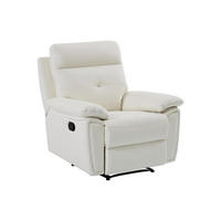 RELAXSESSEL - 1 Person-Sitzer - Leder - Weiß - - Weiß, Leder (99/101/92cm) - Vente-Unique