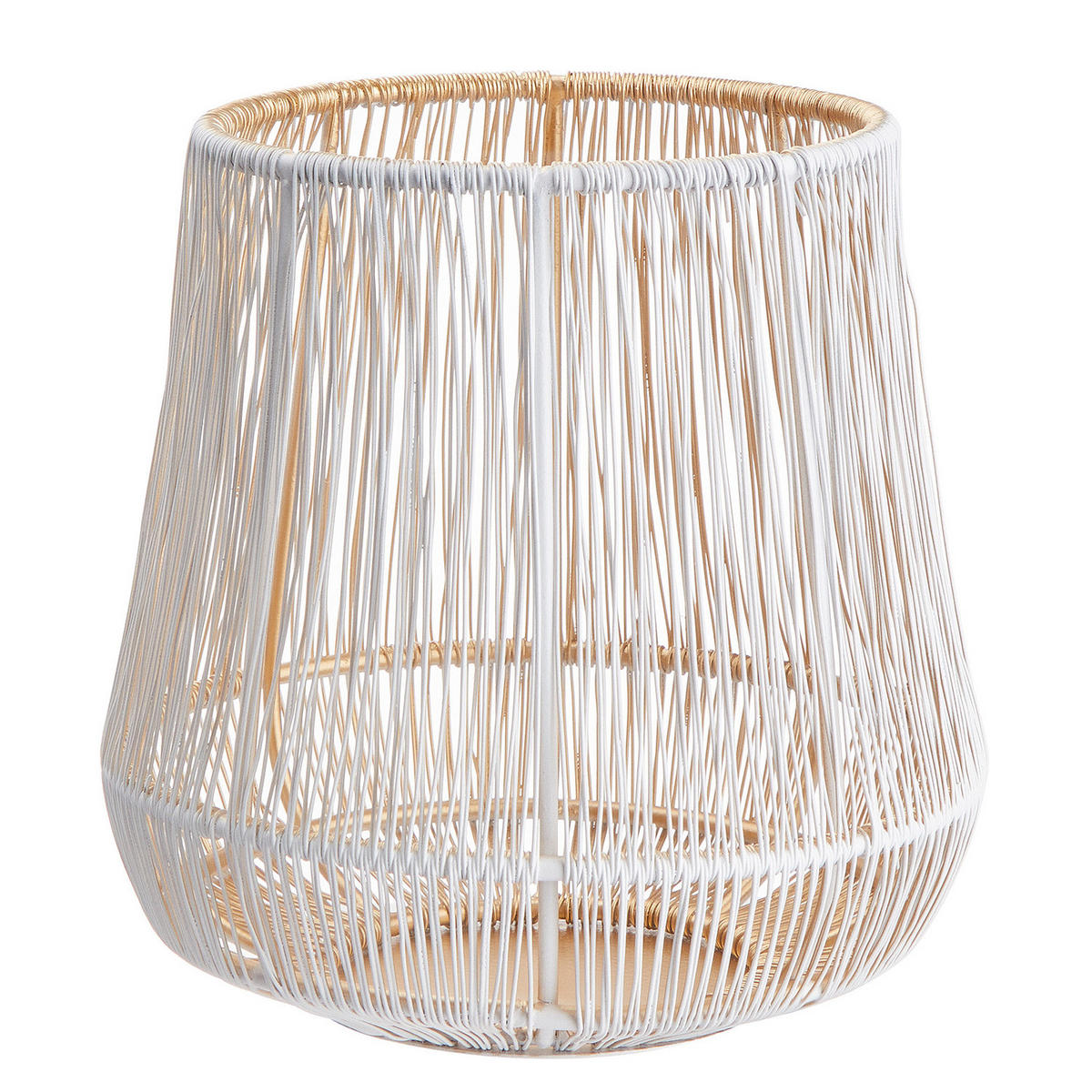 TEELICHTHALTER Yoko - Goldfarben/Weiß, Metall (15cm) - Butlers